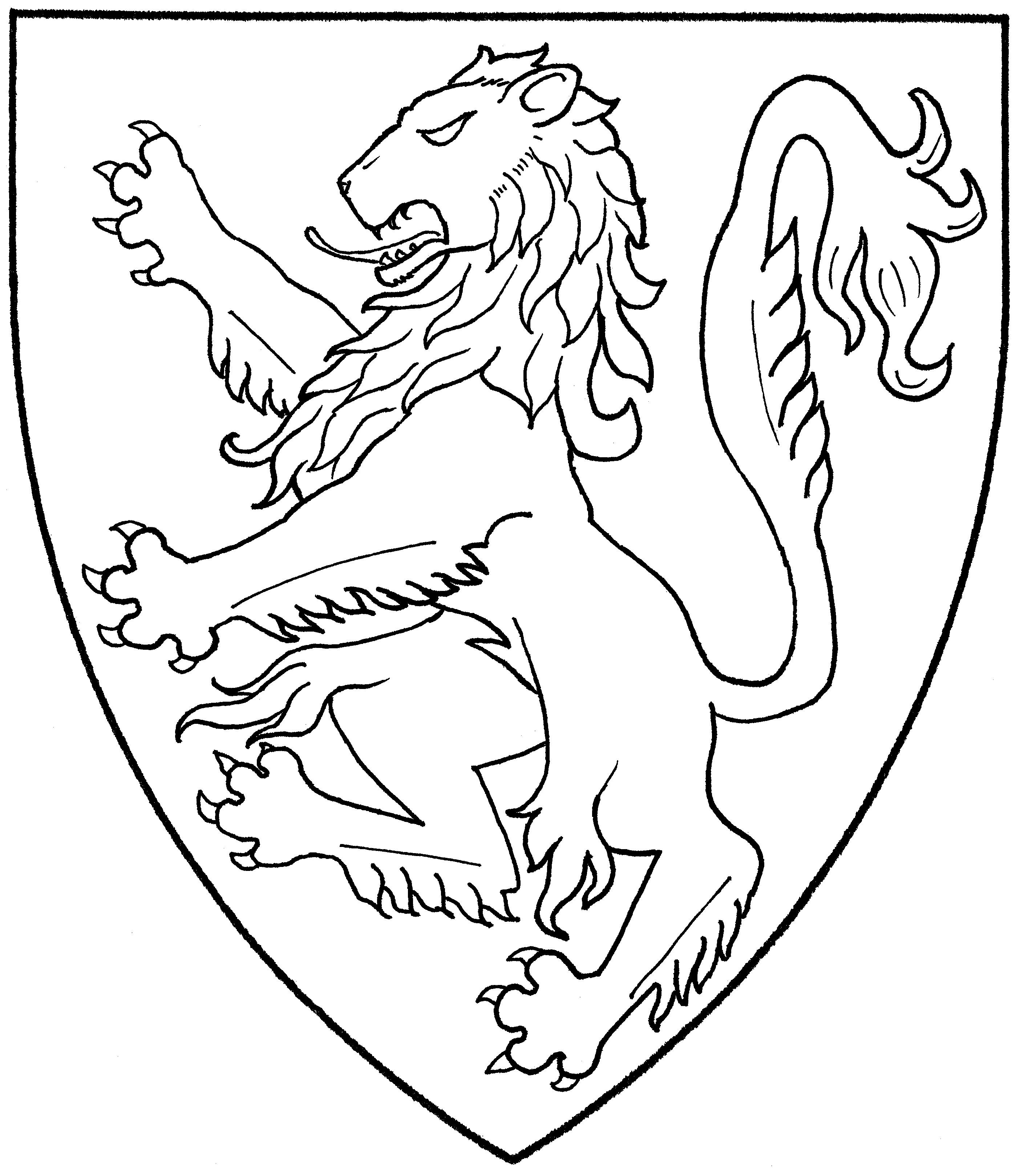 heraldic lion passant guardant