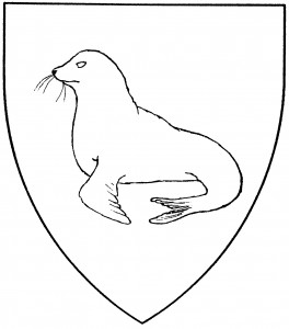 Natural sea-lion (seal) sejant (Accepted)