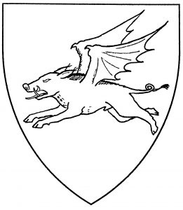 Bat-winged boar courant (Accepted)